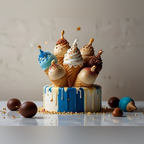 HANDCRAFTED cupcake digital art by me print with lamination NWT decor - Picture 1 of 13